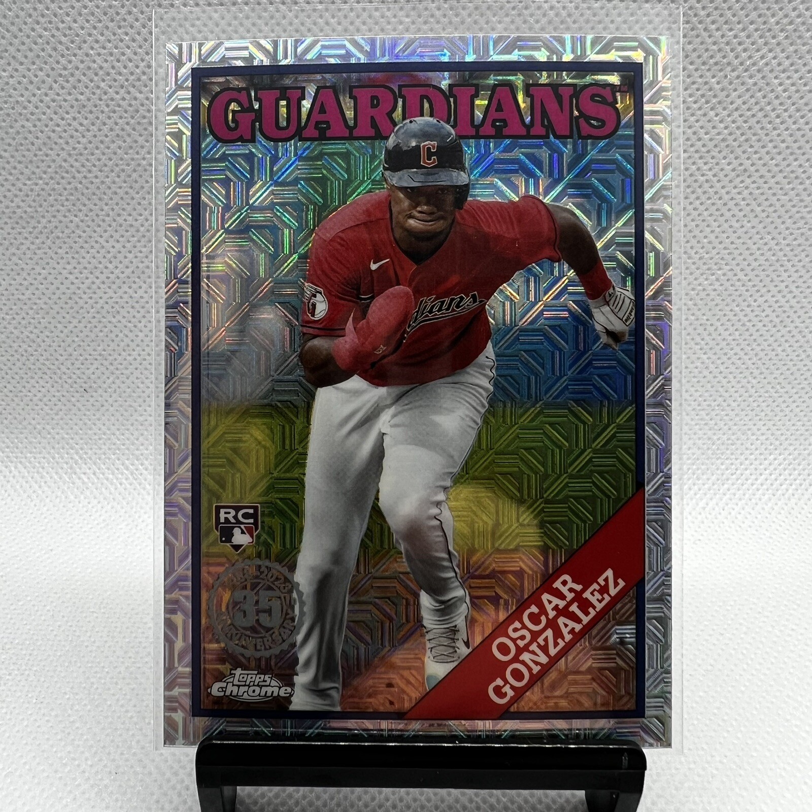 2023 Topps 1988 Topps Chrome Silver Pack T88C-92 Oscar Gonzalez - Cleveland