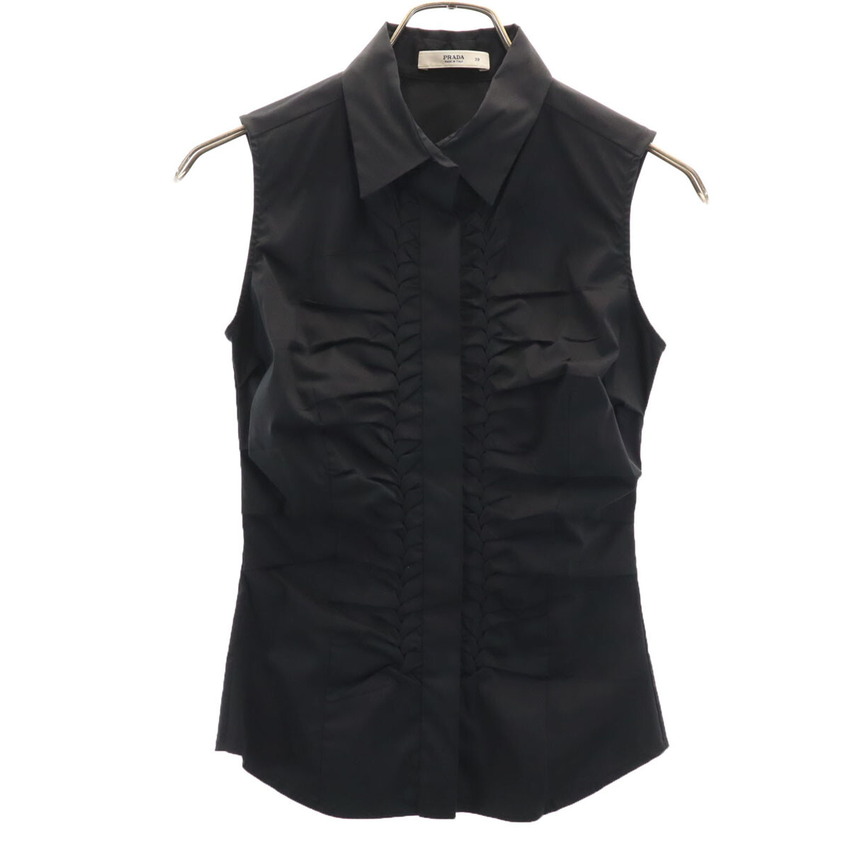 【PRADA】サイズ38 トップス　黒 PRADA】サイズ38 トップス 黒 PRADA - PRADA プラダ カジュアルシャツ