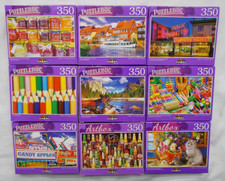 Lot of 9 Puzzlebug/Artbox 350 Piece Jigsaw Puzzles