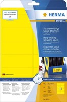 Herma 8029 8029 Signal-Etiketten StrapazierfäHig A4 99,1X42,3 Mm Gelb Stark Haft