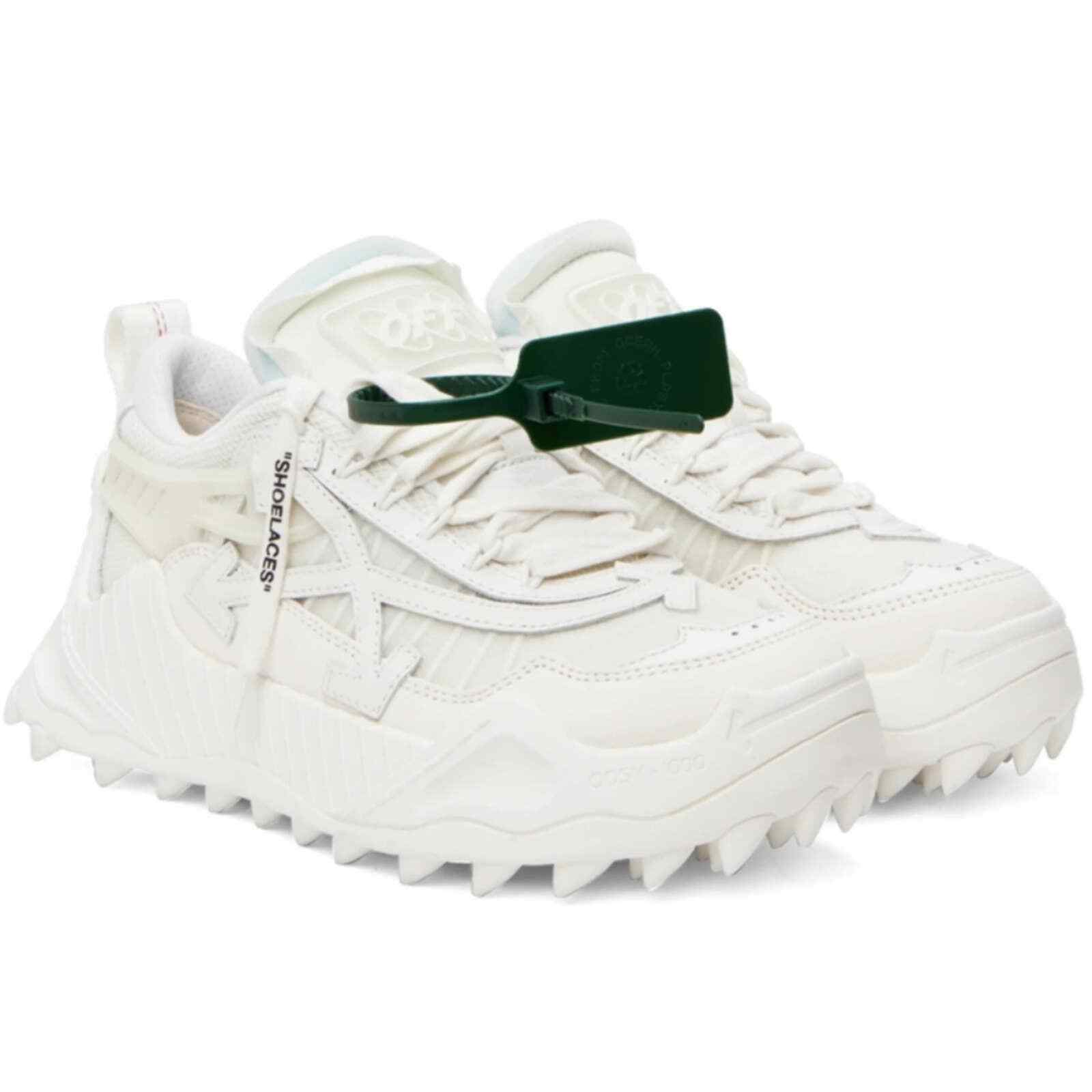 NWT$850 OFF-WHITE AUTHENTIC White Odsy 1000 Sneakers Sz 38, 8 image 2