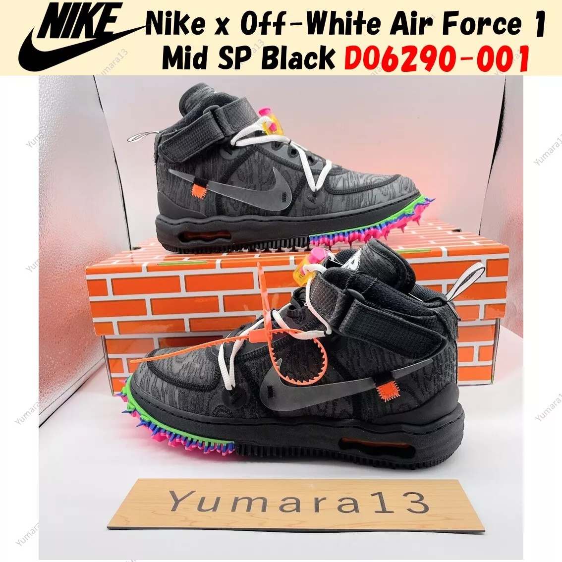 Off-White x Nike Air Force 1 Mid Black DO6290-001