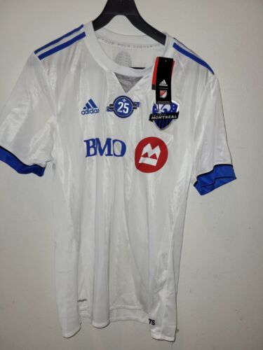 ADIDAS AUTHENTIC MLS MONTREAL IMPACT TEAM JERSEY WHITE SIZE XL - Picture 1 of 5