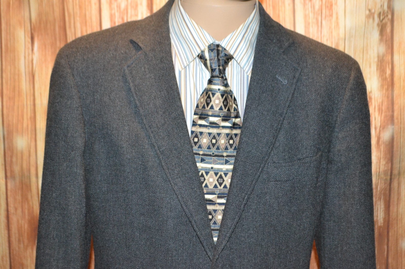 Brooks Brothers Men 1818 Madison Elbow Patch Wool Blend Plaid Sports Coat Sz 41L thumbnail 3