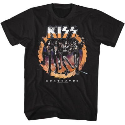 Kiss Destroyer Saw Blade Logo Men's T Shirt Rock Music Band Merch