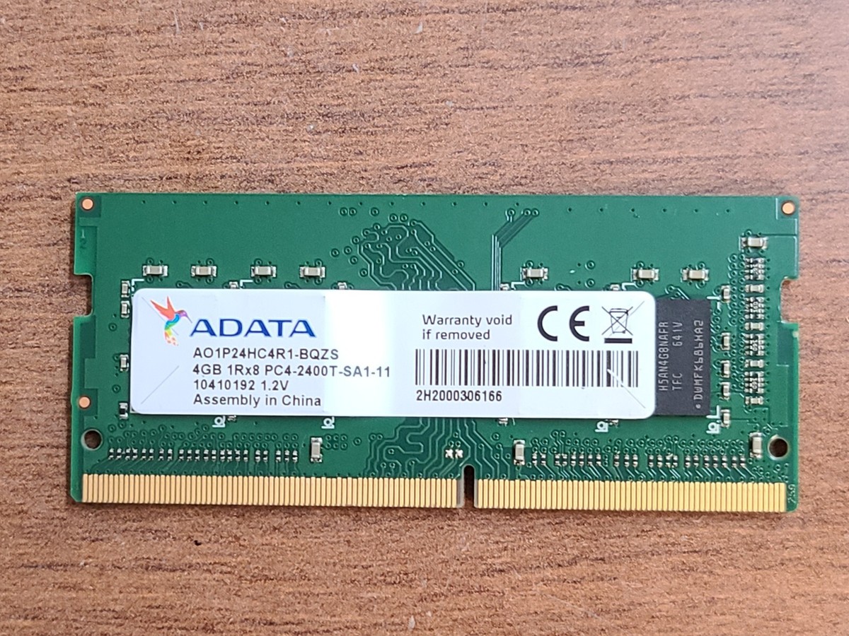 ADATA　DDR4　PC4-2400　メモリ　ノート用　32GB GENUINE ADATA 4GB 1Rx8 PC4-2400T DDR4 SO-DIMM LAPTOP MEMORY