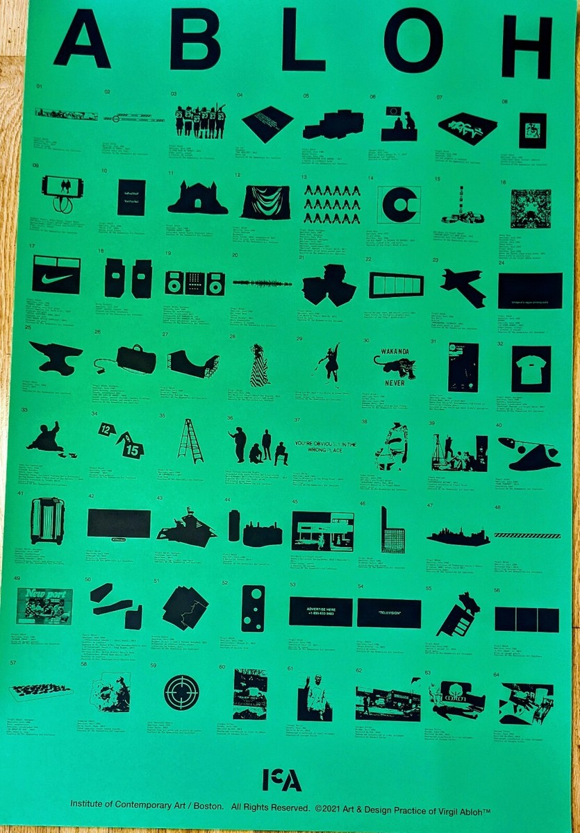 Off-White - Virgil Abloh ICA &quot;FOS&quot; Exhibition  ポスター Virgil Abloh ICA 