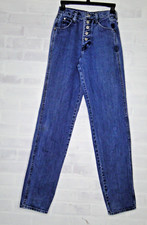 Vintage Wrangler Jeans Women  s 3/4 Blue Denim Button Fly USA Cowgirl