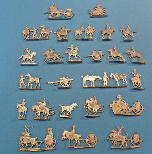 16 Cavaliers Anglais En Étain - Figurines Premier Empire - Échelle 1:60 (30mm) - Allemagne