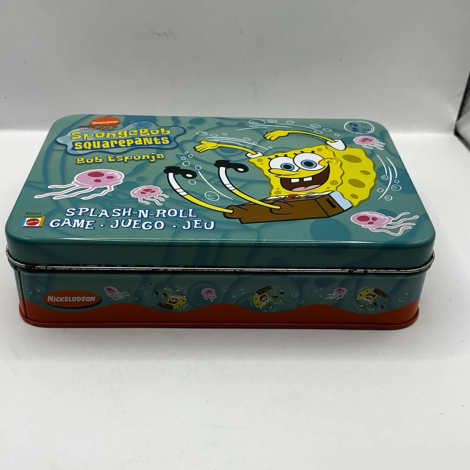 Bob Esponja Pantalones Cuadrados Splash-N-Roll 2002 Juego Mattel con Tin Nickeloden Foto 3 de 4