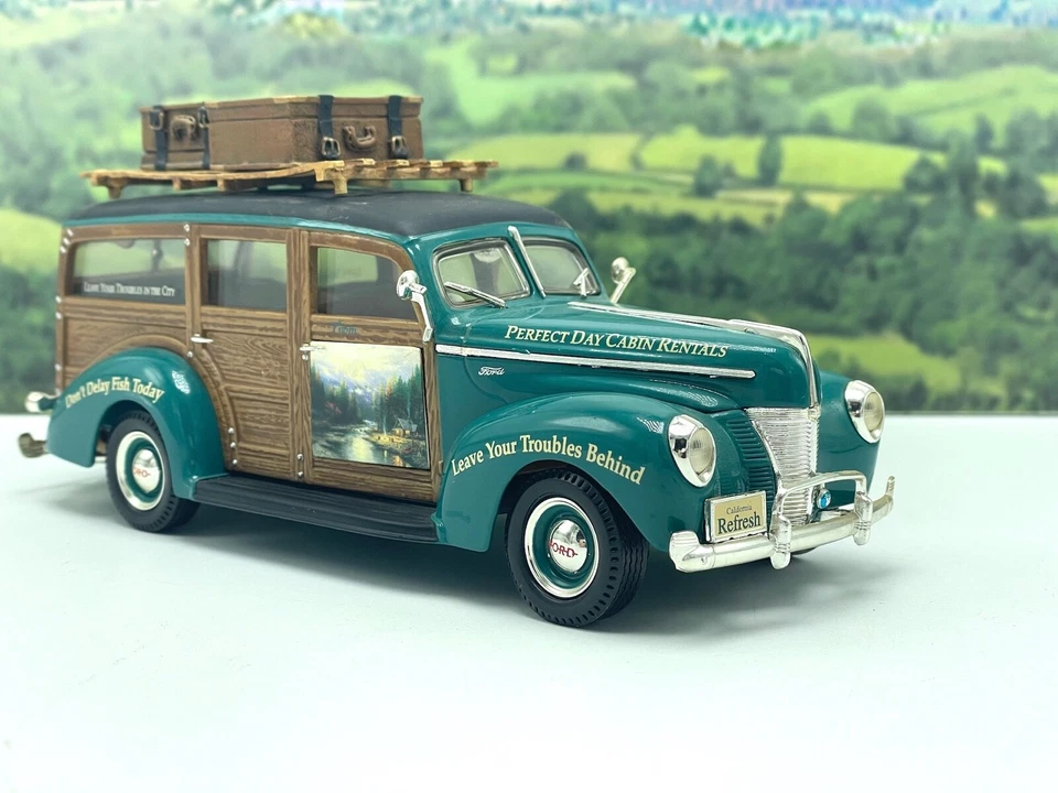 Ertl Hamilton Authenticated 1940 Ford Woody Wagon Thomas Kinkade 1:25Scale 97983 - Image 2 of 4