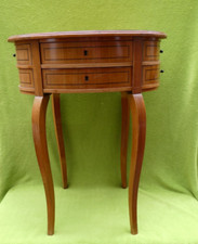 Antico tavolino Biedermeier in legno con scomparti