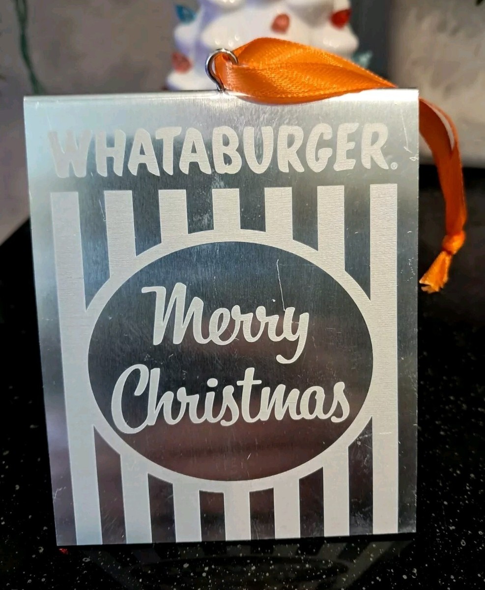 Whataburger Table Tent Silver NEW 2024 Christmas Ornament