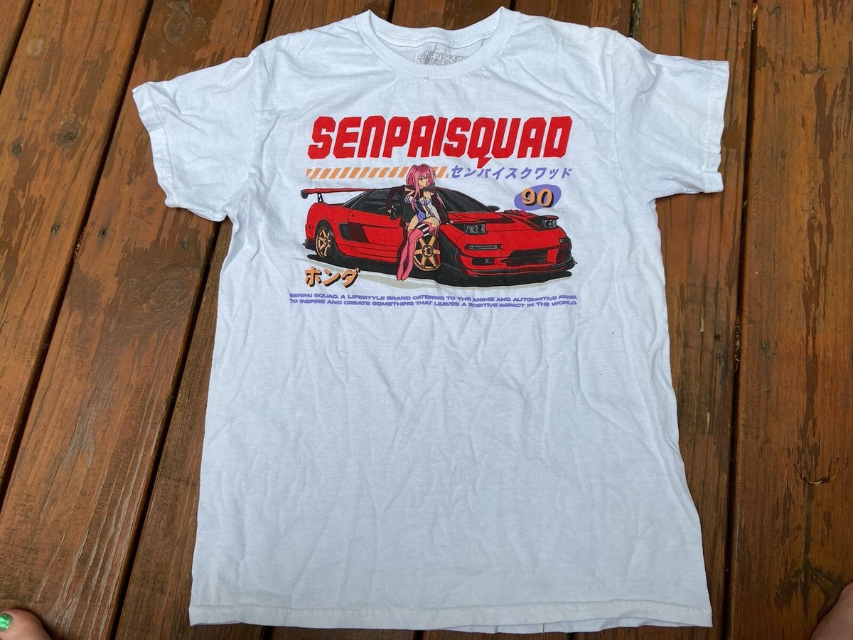 Senpai Squad White 90 Anime T-Shirt Size Medium Spencer 100