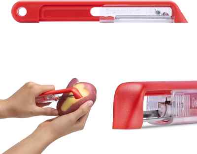 Dreamfarm Sharple Self-Sharpening Vegetable & Food Vertical Speed-Peeler Red