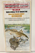 Original Waterproof Inshore Fishing Map - Jacksonville to St. Augustine #44F