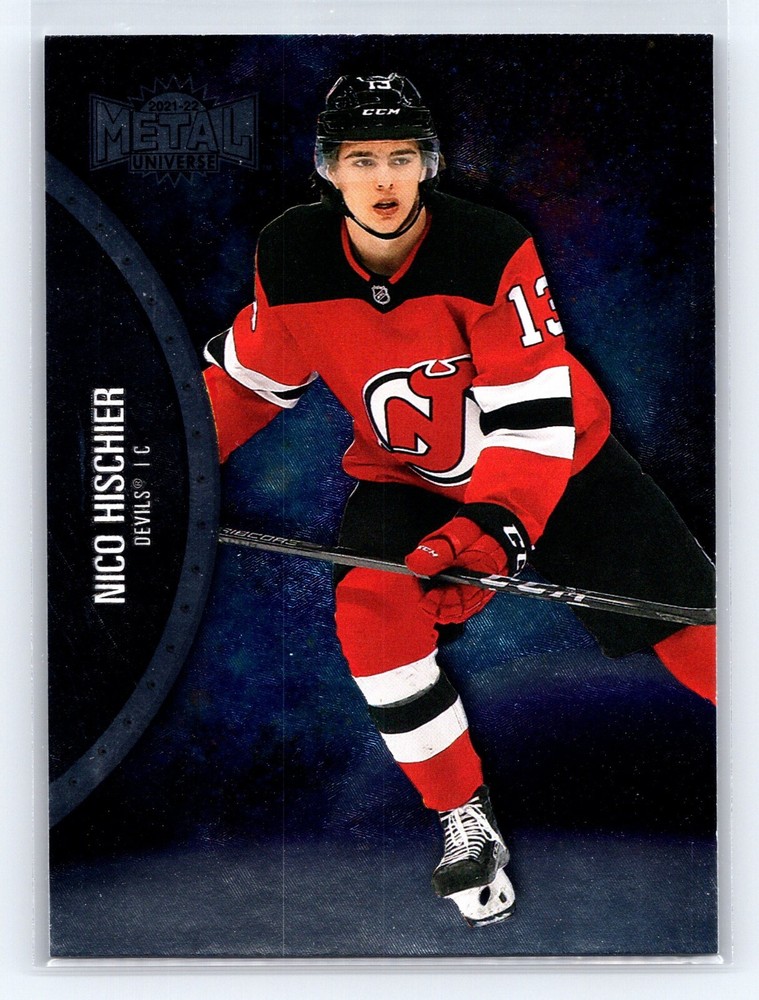 2021 Skybox Metal Universe Nico Hischier #16 Devils
