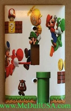 Super Mario brothers 3D Light Switch Duplex Outlet Wall Cover Plate home decor