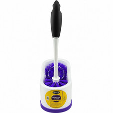 Toilet Bowl Brush Set with Rim Cleaner Holder Bathroom Cleaning System
