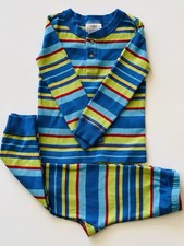 Hanna Andersson Kids LongJohns Pajama Size 3/90cm Multicolored Stripes Preloved