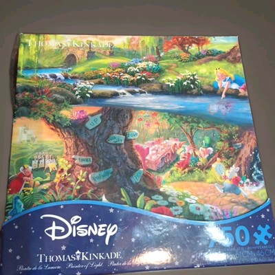 Disney Alice In Wonderland Thomas Kinkade 750 Piece Ceaco Puzzle Complete-NEW