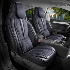 Schonbezüge Sitzbezüge für Audi A4 B6 Bj 2000-04 in Schwarz/Grau DS1