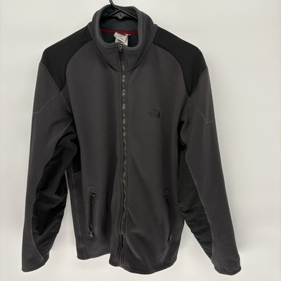 The North Face TKA Stealth Grey Black Full Zip Jacket Textured Active Men Medium