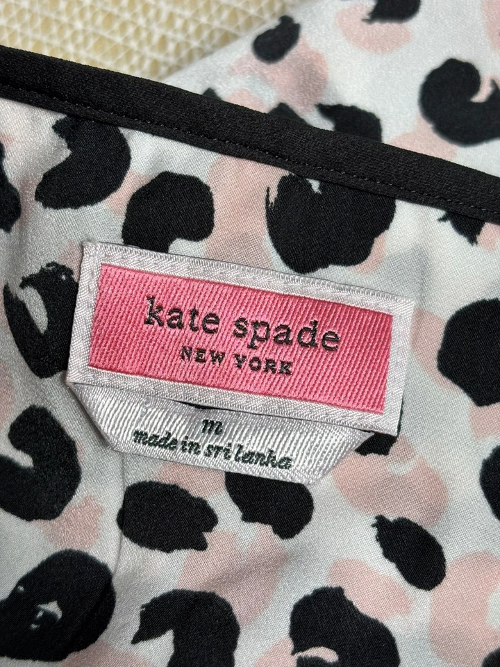 Kate Spade Kaftan Fiji Felino Leopardo Manchas Caftán Cubrir Mujer Talla M Foto 4 de 4