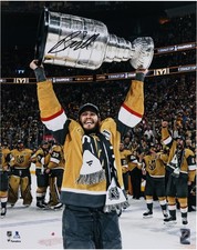 Brayden McNabb Golden Knights Signed 2023 Stanley Cup Champs 16x20 Raising Photo