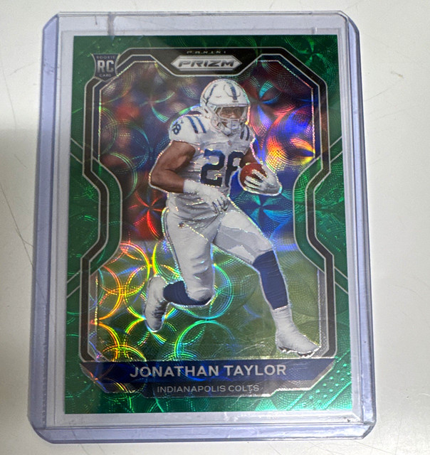 Panini 2020 Prizm Jonathan Taylor #332 (RC) Green Scope Prizm /75 Colts