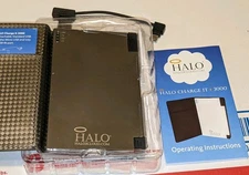 Halo Charge It 3000 Black Mirrored Portable Power Bank Charger Card RFID Wallet