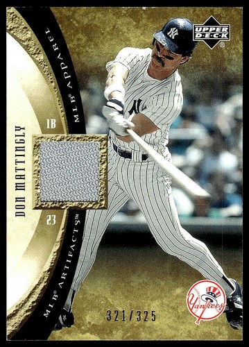 2005 Upper Deck Artifacts/325 / Don Mattingly GAME-USED PATCH RELIC /325