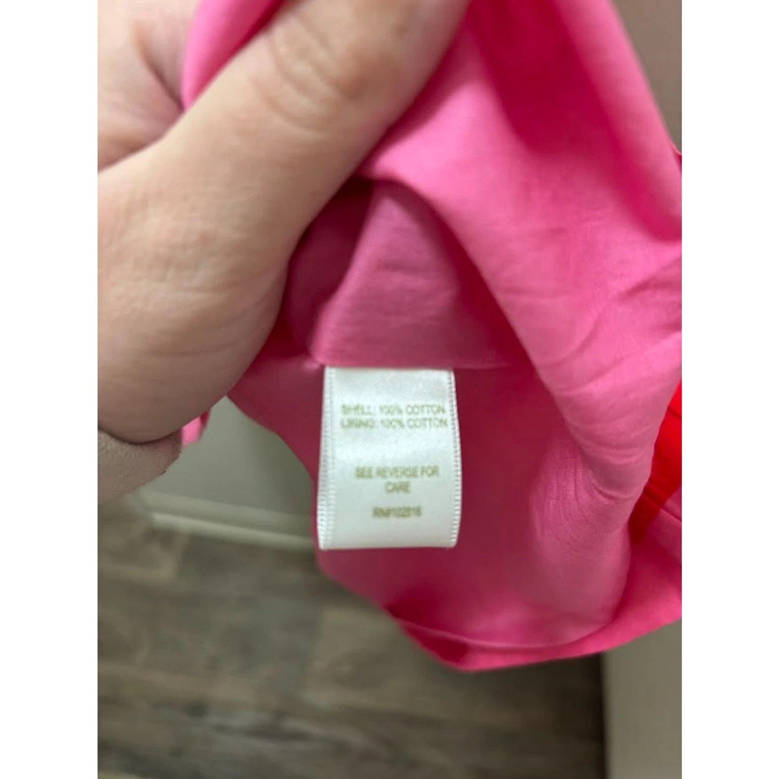 Abito donna Garnet Hill taglia 18 rosa righe rosse San Valentino aderente e svasato