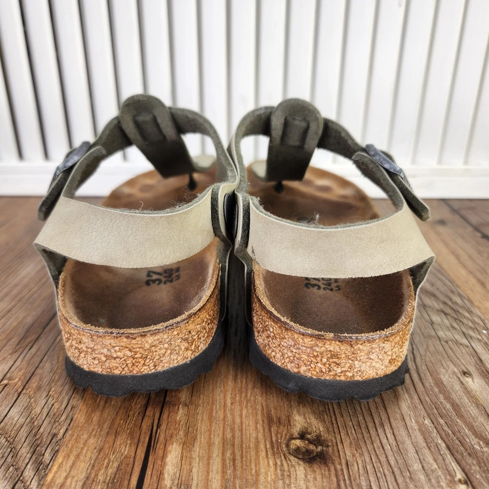 Birkenstock Kairo Thong Womens Size 6 Tan Leather Slip On Slingback Boho Sandals - Image 4 of 4