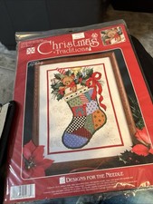 1978 Cross Stitch Kit New Designs for the Needle Christmas Traditions Stocking