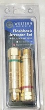 Western Enterprises FA-30 Flashback Arrestor Set Regulator Oxygen Fuel