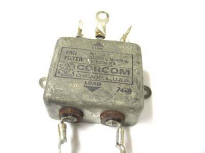 CORCOM 7428 EMI FILTER 2A 115/250VAC 50-400HZ Q0471