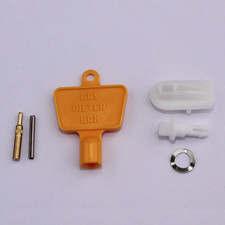 Full Gas / Electric Meter Box Repair Kit with Door Latch/Lock, Hinge & Meter Key