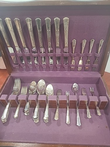 Vintage Set Wm. Rogers Silber Teller Schatz 1940 DIY - Bild 3 von 16