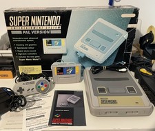 Super Nintendo SNES Super Mario World Console Boxed w/ Game & Paperwork Retro UK