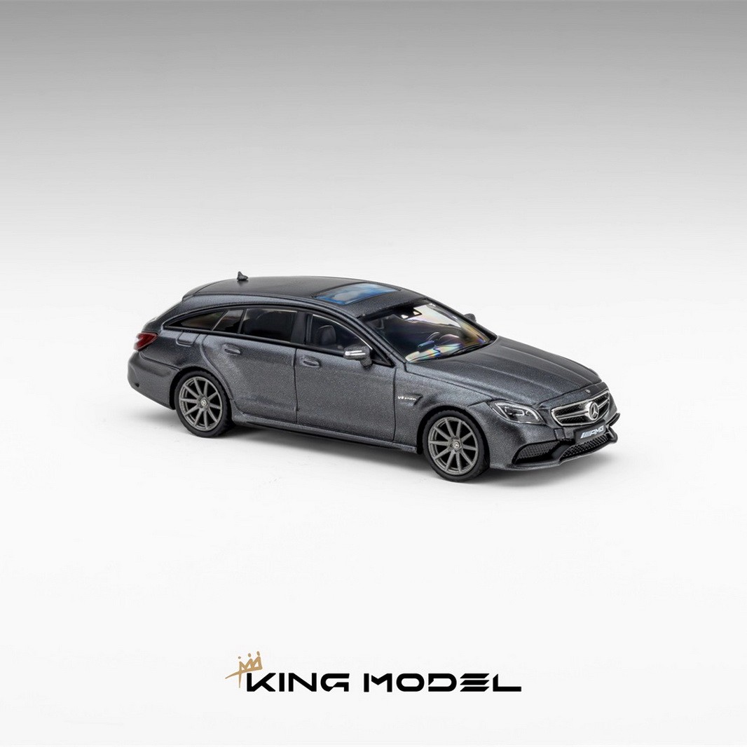 KM 1/64 Mercedes-Benz CLS 63 AMG Shooting Brake Grey Diecast Car