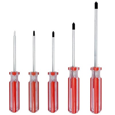 5 Piece Y Tip Screwdriver Set, Magnetic Tri Point Y2Y1Y0Y00Y000, Red, Silver 