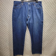 Levi's 501 Men's Jeans 40x32 Blue Denim Straight Leg Button Fly Y2K Vintage 1999