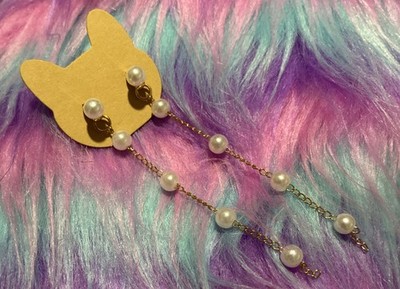 Delicate Pearl Post Earrings. Unique, Party, Cute, Festive, Shiny.