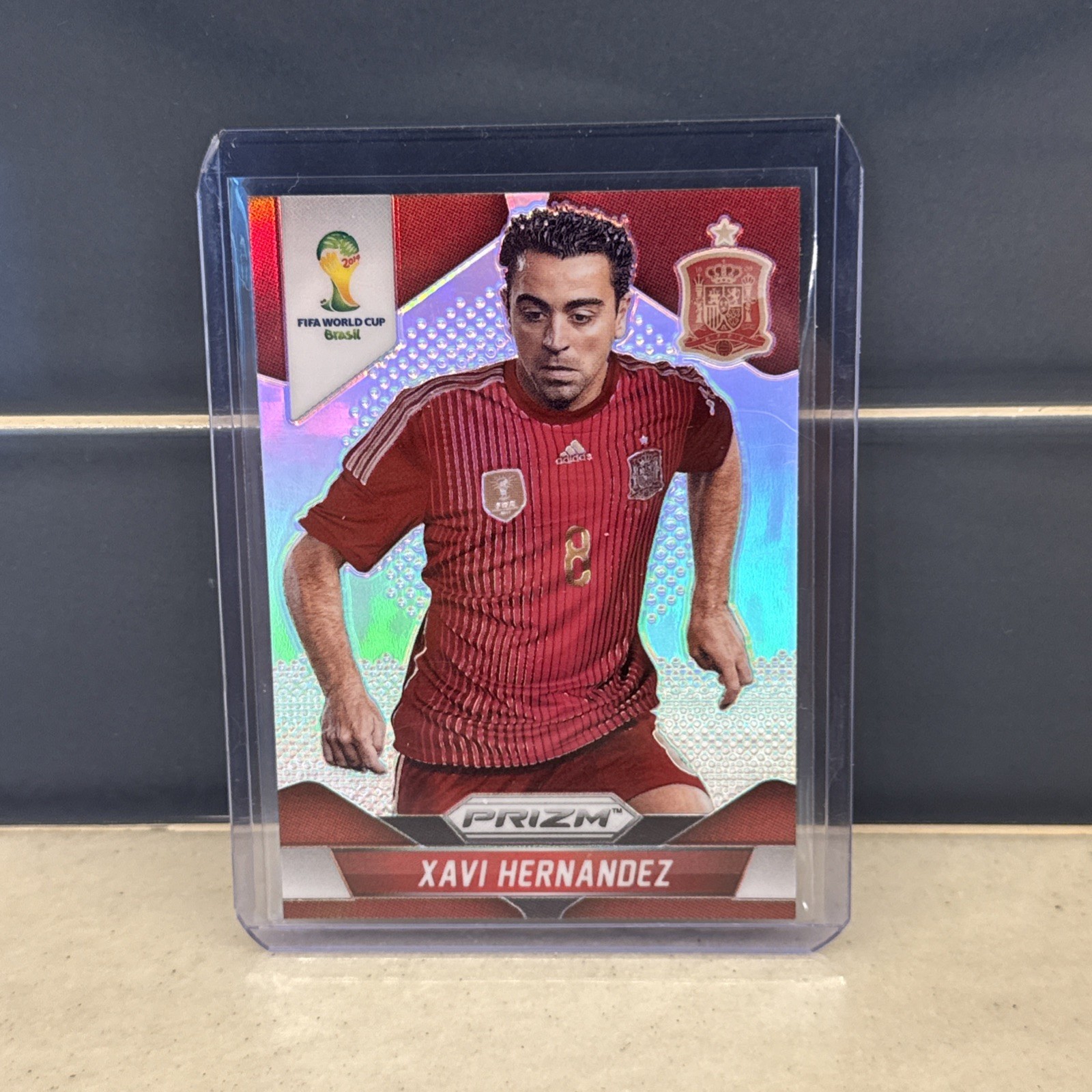 2014 PANINI PRIZM WORLD CUP XAVI HERNANDEZ SILVER BASE PRIZM CARD