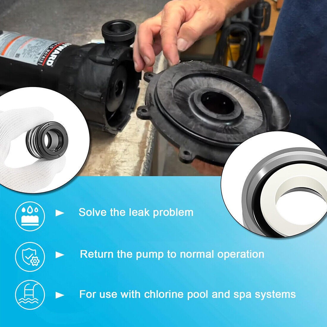 Pool Pump O-Ring Seal Repair Kit for Hayward Power-Flo LX SP1580 Series Pumps