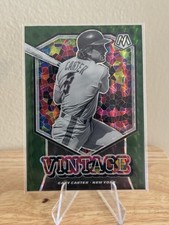 2021 Panini Mosaic - Vintage Gary Carter #V3 Green Mosaic Prizm