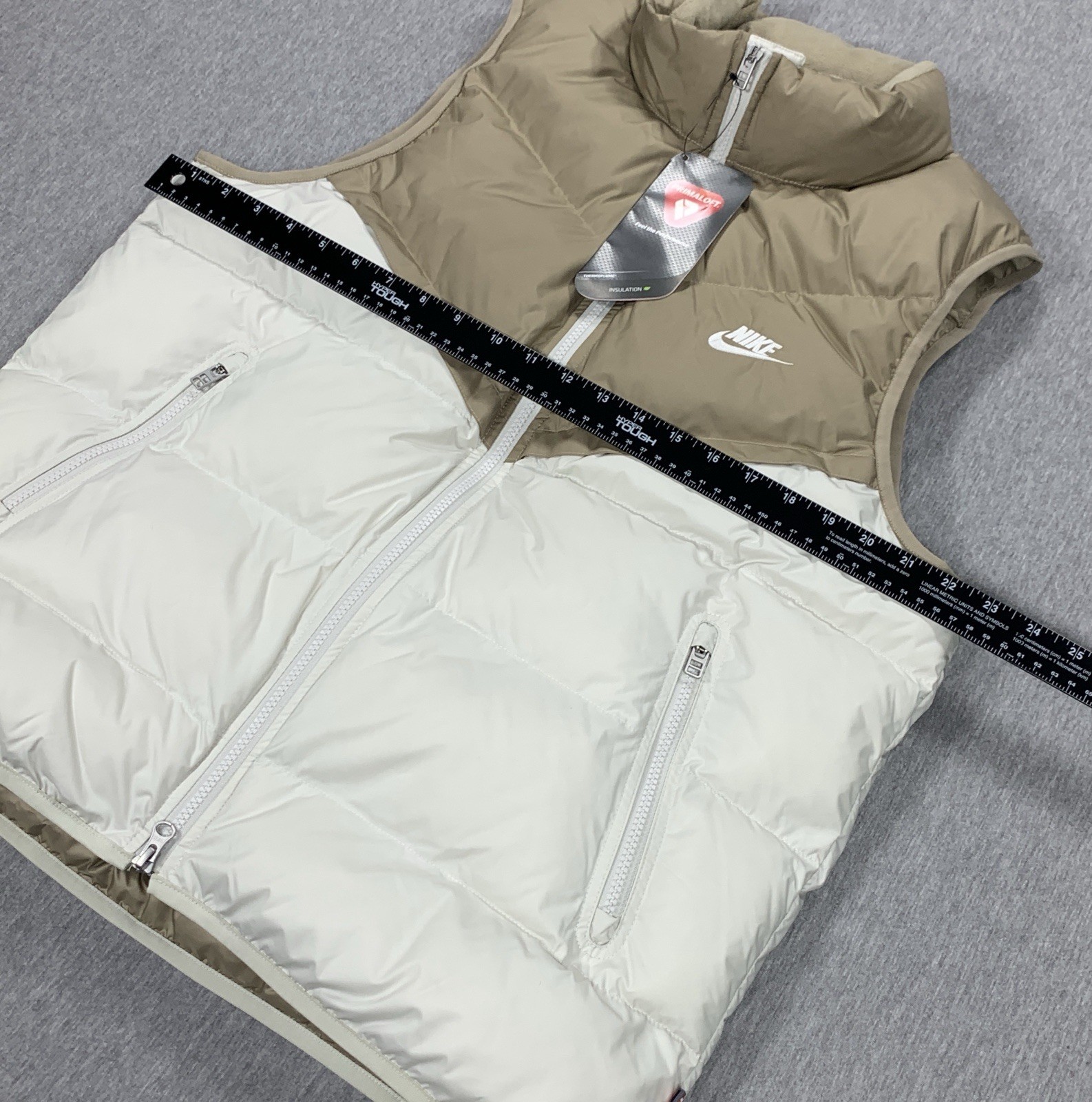 Nike Storm Fit Puffer Vest Brown Beige Primaloft Windrunner FB8193-247 Men's L thumbnail 9