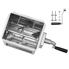 Commercial Manual Meat Mixer 15LB Meat Sausage Hand Mixing Machine Stainless