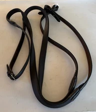 LeMieux Kris Extreme Rubber Reins Textured Grip Non-Stretch, Brown, Full Size